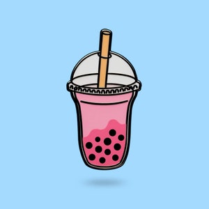 Té de burbujas - pin de té de burbujas - pin de té - pin de esmalte lindo - pin de moda