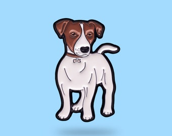 Jack Russell Terrier Enamel Pin – Cute Dog Pin, Jack Russell Gift, Dog Lover Pin, Pet Lapel Pin, Kawaii Dog Badge