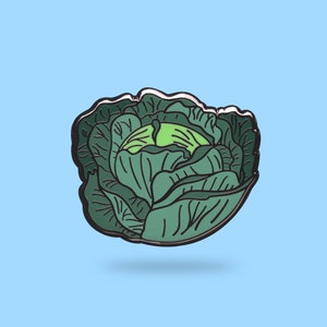 Cabbage pin - veggie - Cabbage - cute enamel pin - garden - vegetable