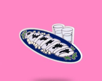 Follow Pin – Polish Herring Hard Enamel Pin | Retro PRL Food Brooch | Polish Snack Lover Gift | Eastern European Cuisine