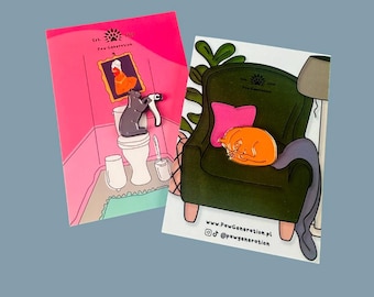 Cute Cat Pin Set - Enamel Pins for Cat Lovers, Backpack, Jacekt, Gift, Animal Lover Accessories