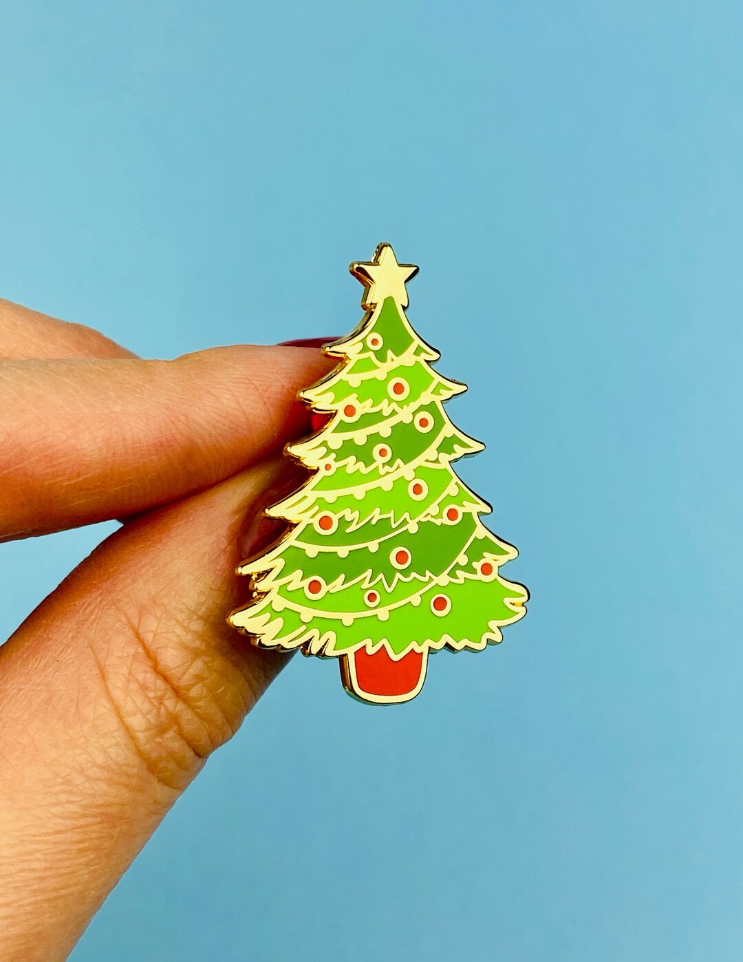 Christmas Tree Pin Xmas Enamel Pin Christmas Gifts Etsy