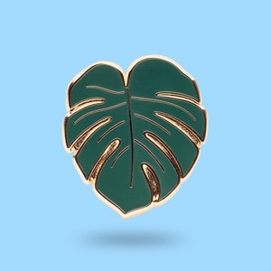Monstera enamel pin Hard enamel Monstera Leaf Plant