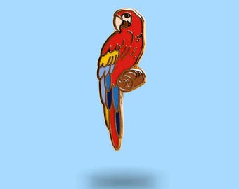Parrot Enamel Pin - Colorful Bird Pin - Cute Animal Lapel Pin - Tropical Parrot Badge - Gift for Bird Lovers