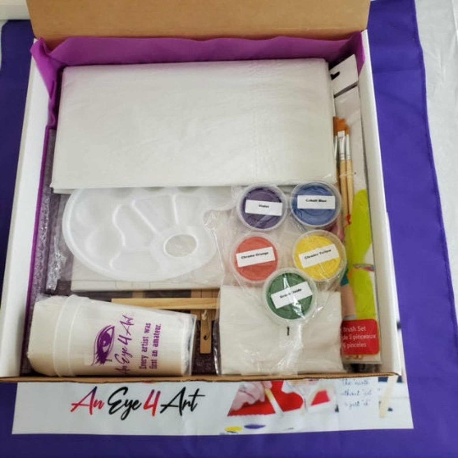 Paint Party Art Box. Complete paint & sip kit. Unbox and let Etsy