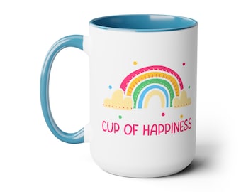 Cup of Happiness Coffee Mug, 15oz