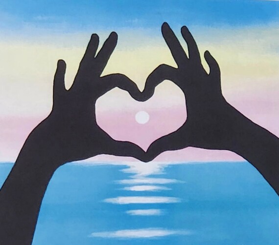 Heart - Pack of 10 Pre-Sketched Canvases with easels! 8x10 canvas size