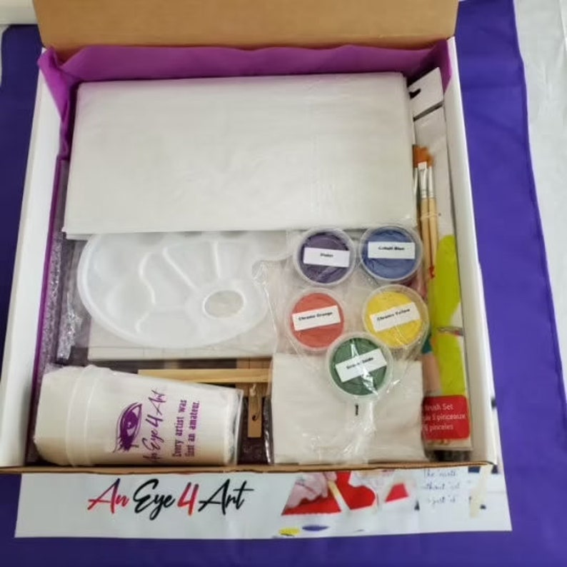 Paint Party Art Box. Complete paint & sip kit. Unbox and let the FUN begin image 2