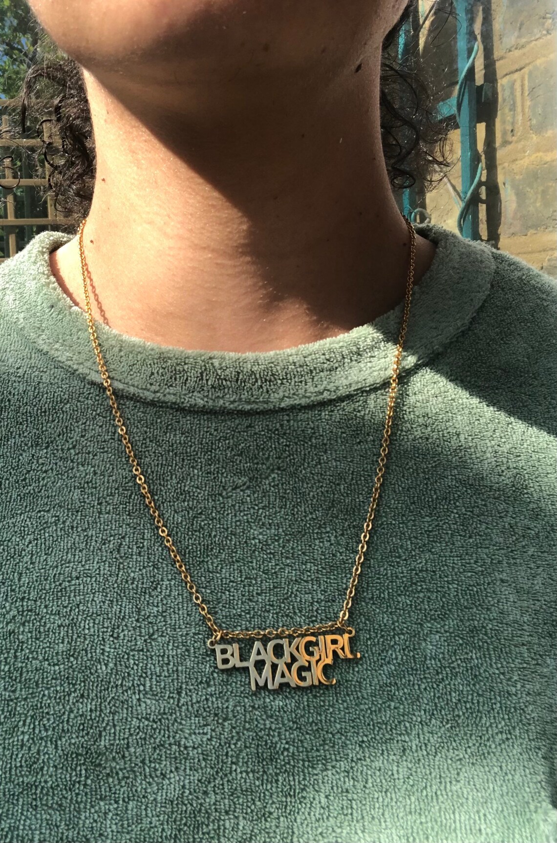 18k Gold Plated Black Girl Magic Necklace Etsy UK