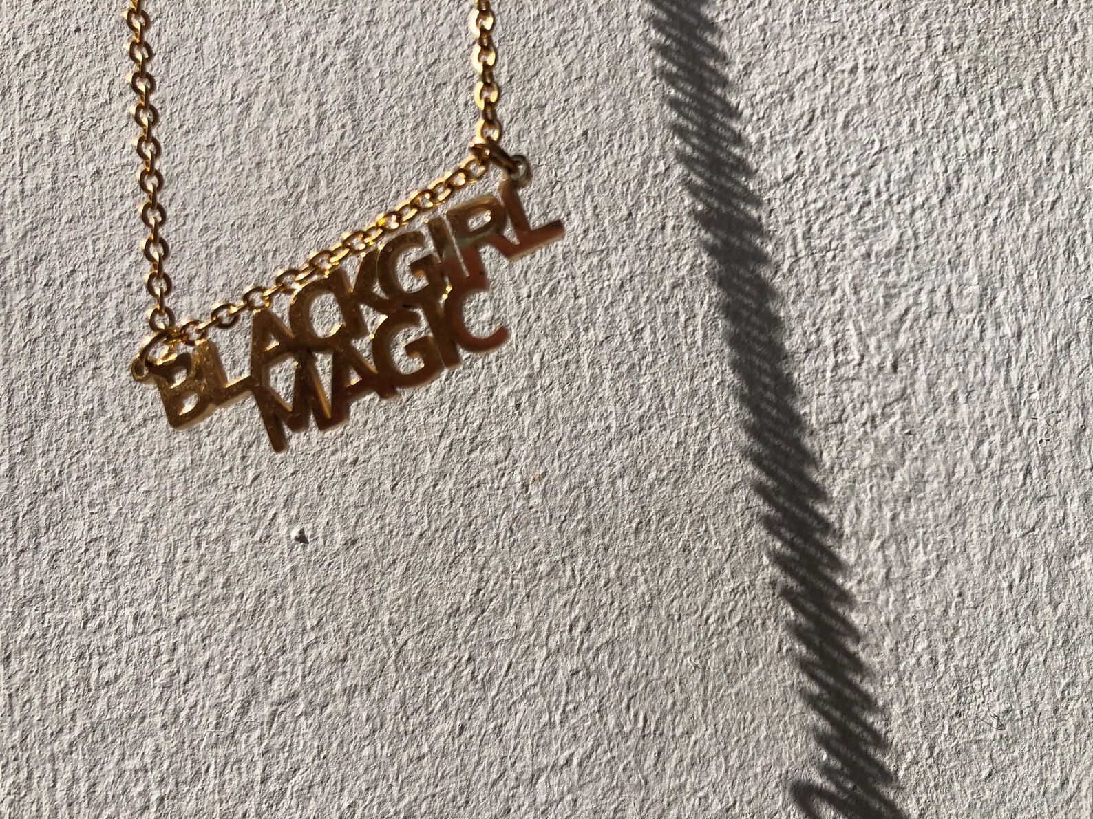 18k Gold Plated Black Girl Magic Necklace Etsy UK