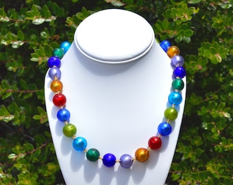 Diva Murano Glas Perlen Halskette, Multi-Color Glasperlen, Geschenk Idee