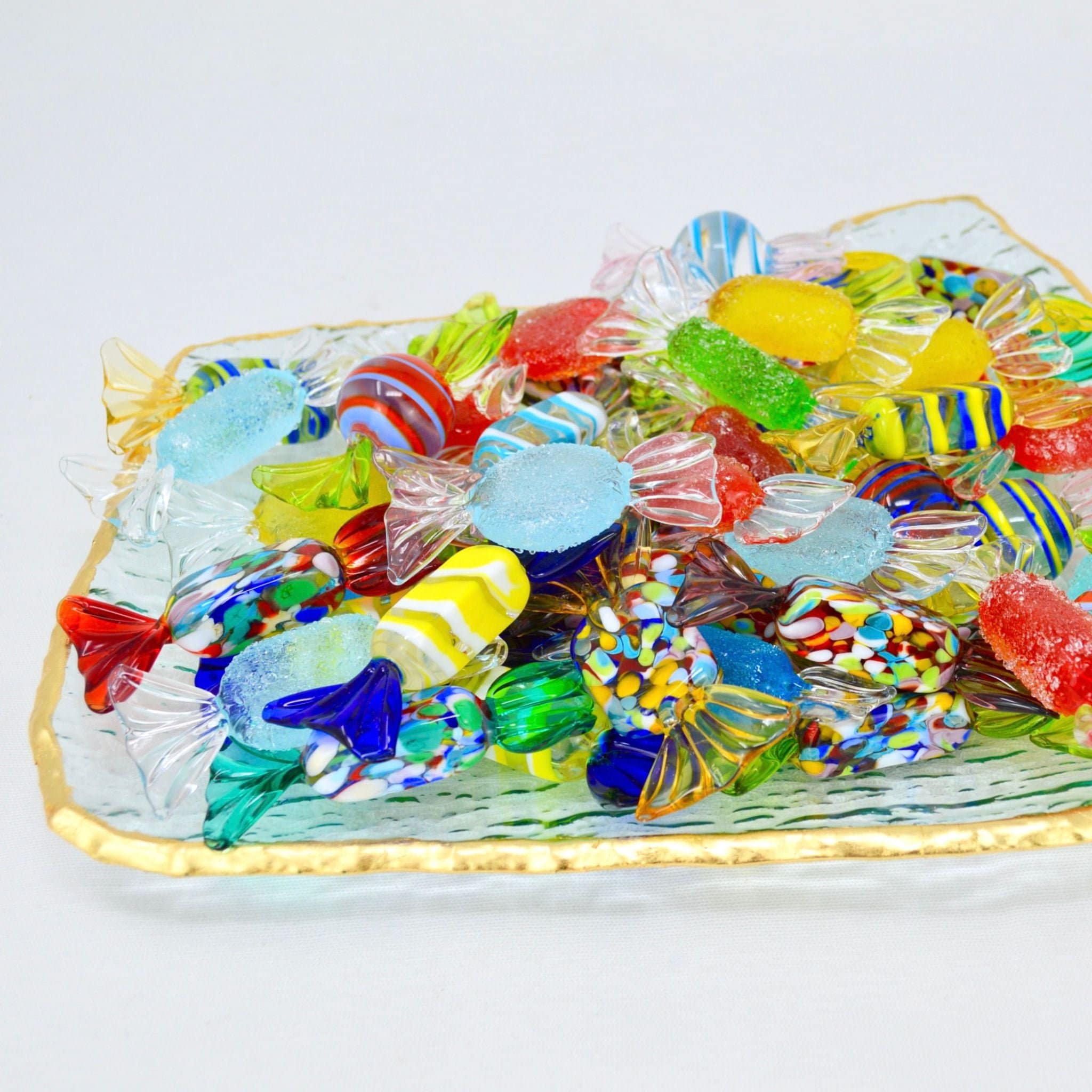 Murano Glass Candy, Classic, Set of 3, 5, or 10 Candies 