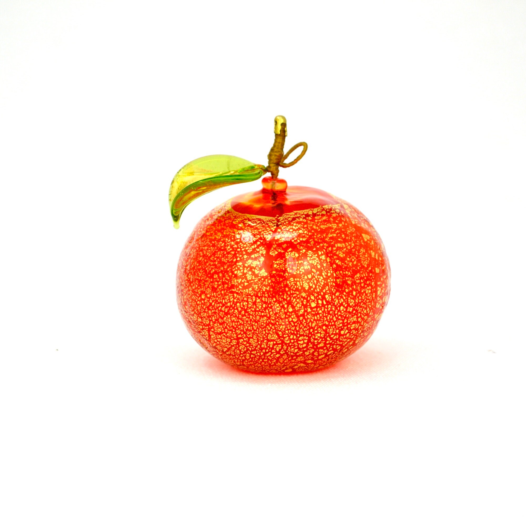 Murano Glass Orange Figurine/ornament Hand Blown in Italy Etsy
