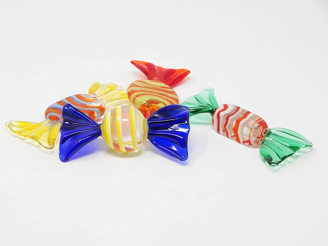 Set of 3 Murano Glass Candies Italian Made Glass Art. Candy Etsy