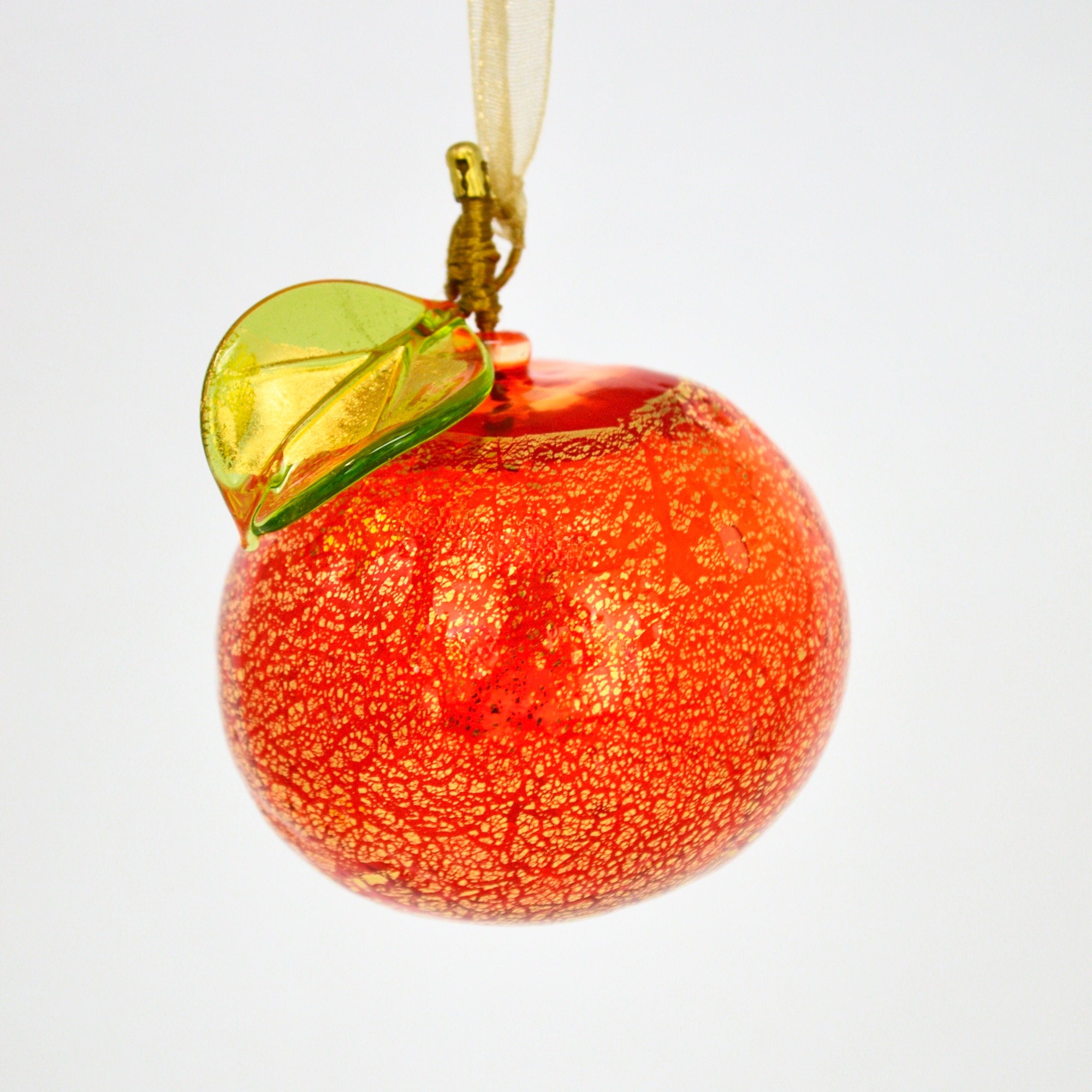 Blown Glass Orange Murano Glass Fruit Figurine Hanging - Etsy