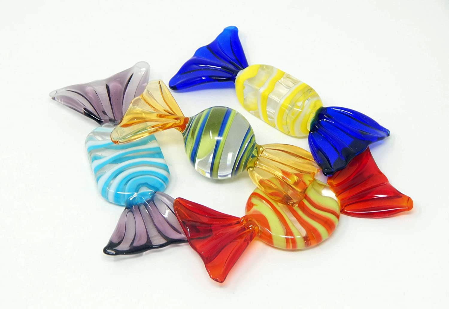 Set of 3 Murano Glass Candies Italian Made Glass Art. Candy Etsy