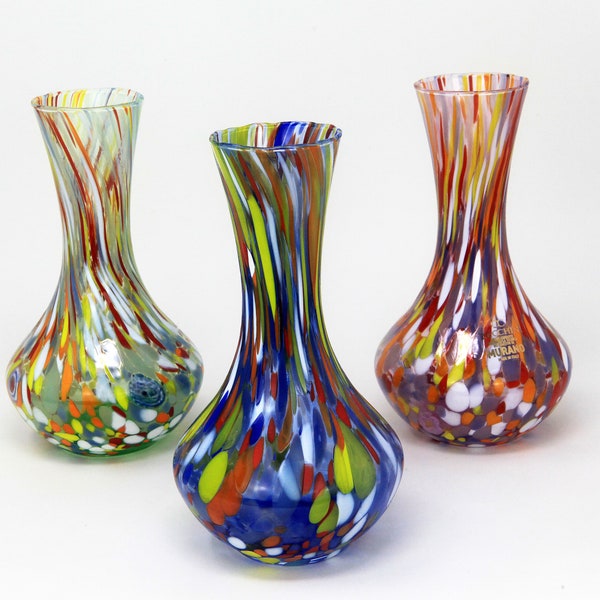 Murano Glass Tulip Vase, Made in Italy
