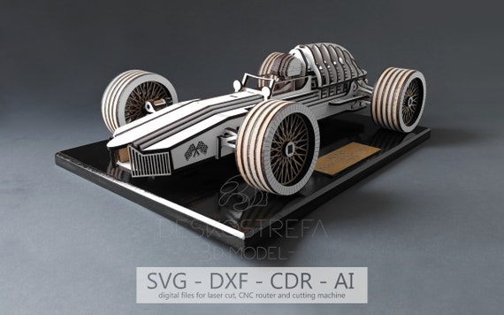 Digital file Laser Cut 3D Puzzle DIY F1 