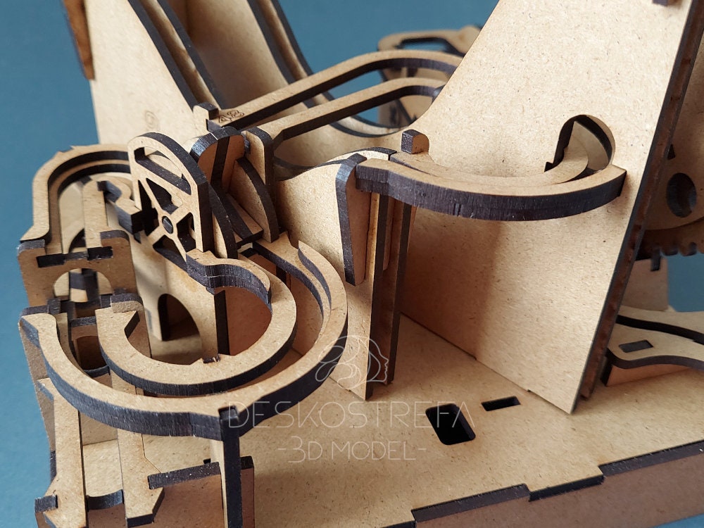 Laser cut files Wooden 3mm 3D Model Marble Run Dragon Etsy
