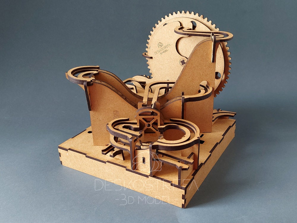 Laser cut files Wooden 3mm 3D Model Marble Run Dragon Etsy