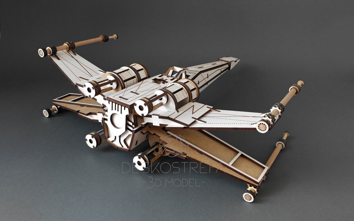 Digital Files Wooden 3mm 3D Model XWING Puzzle Laser Cut Etsy