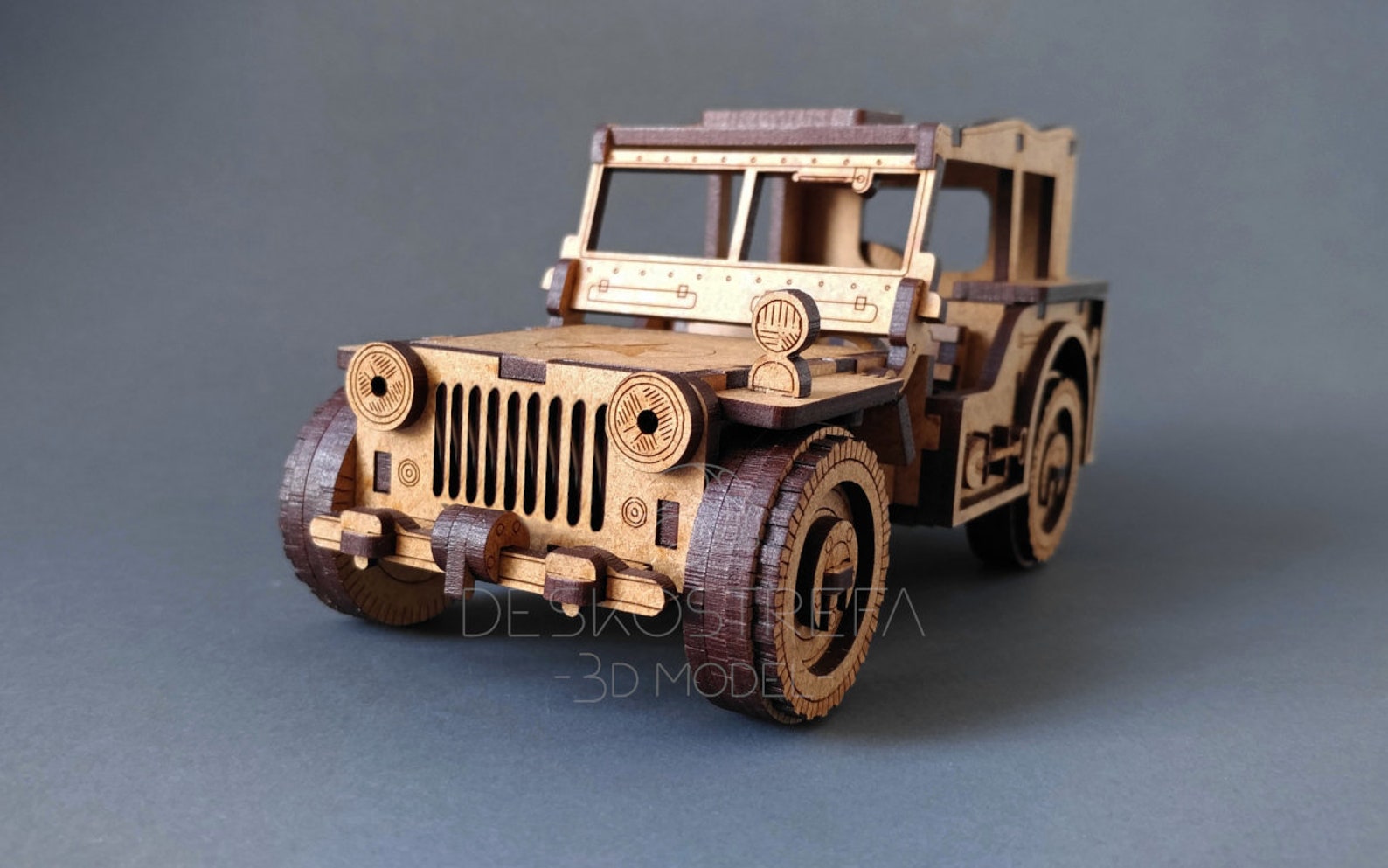 Digital File Laser Cut 3D Plans Jeep Willy's 3D Wooden Etsy