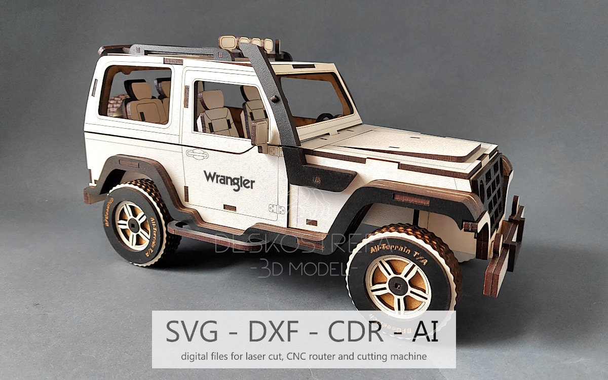 Digital File Jeep Wrangler 3D Wooden Puzzle Laser Cut 3D - Etsy Hong Kong