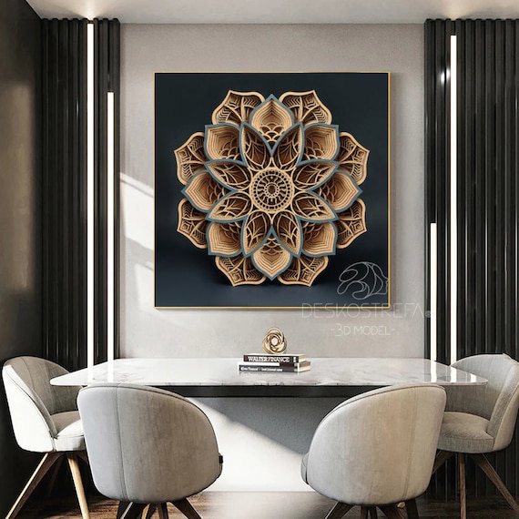STL file Dining Room Wall Art Modern Art Frames Unique Wall Decor 🎨・Model  to download and 3D print・Cults