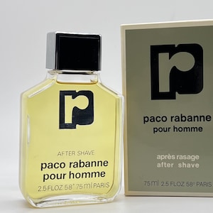 Vintage &quot;R&quot; Paco Rabanne Pour Homme&quot; (1973) by Paco Rabanne Woda po goleniu 75 ml/2,5 US fl.oz. Splash (nie spray) Nigdy nie otwierany, nigdy nieużywany
