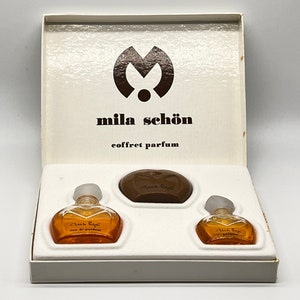 Vintage Mila Schon &quot;Haute Couture&quot;  Gift Set, Perfume Casket, Parfum 8 ml, Eau de Toilette 16 ml, Perfumed Soap 28 gr, Rare Vintage 90&#39;s