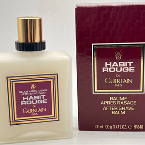 Balsam po goleniu Habit Rouge 80s Guerlain 100 ml/3.4 fl.oz. Splash (nie spray) Partia: UT63077G