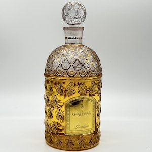 Vintage &quot;Shalimar&quot; Golden Bees Bottle Eau de Toilette 250 ml/8.5 fl.oz. Gorgeous Collectible Bottle 80/85 % Full 16 cm/6 1/4 inches