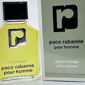 Vintage &quot;R&quot; Paco Rabanne Pour Homme&quot; (1973) by Paco Rabanne Woda po goleniu 125 ml/4,2 US fl.oz. Splash (nie spray) Nigdy nie otwierany, nigdy nieużywany
