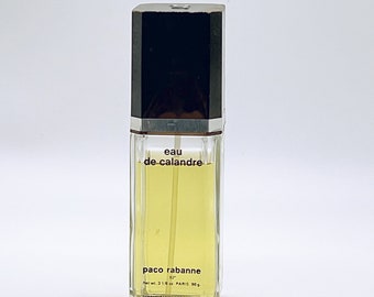 Vintage "Calandre" (1969) Paco Rabanne Eau de Toilette 90 gr/3 1/6 oz. 90% full Natural Spray  Demonstration Tester No Box