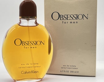 Obsession For Men (1986) di Calvin Klein Eau de Toilette 200 ml/6.7 fl.oz Spray naturale Confezione originale sigillata
