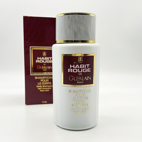 Habit Rouge by Guerlain Body Shampoo 250 ml/8.5 fl.oz. Men's Fragrance Never Used, Rare Vintage