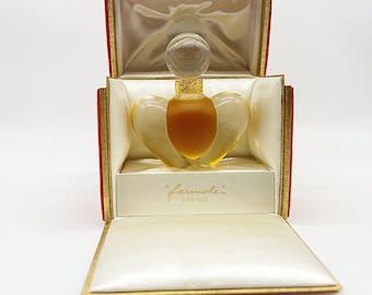 Vintage Nina Ricci Farouche Perfume: Lalique Crystal Bottle, 1973