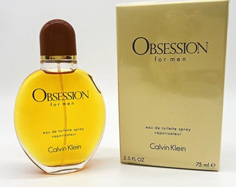 Obsession for Men 1986 Calvin Klein Eau De Toilette 75 Ml 2.5 Fl.oz. Natural Spray absolutely Rare Vintage Etsy UK