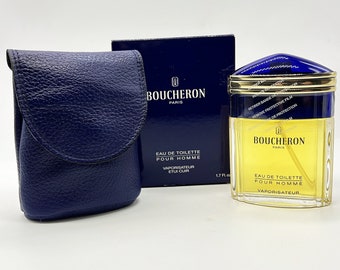Vintage Boucheron Pour Homme EDT: 1989 Limited Edition with Leather Case