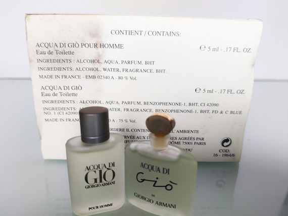 Miniaturen Acqua di Giò 1995 von Giorgio Armani Parfums Casket Mini EDT für  Sie und für Ihn