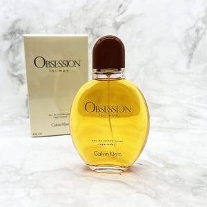 Calvin Klein の Obsession for Men 125ml EDT、ナチュラル スプレー、1986 年オリジナル バージョン、新品箱入り、希少なヴィンテージ、Unilever Cosmetics Intl.
