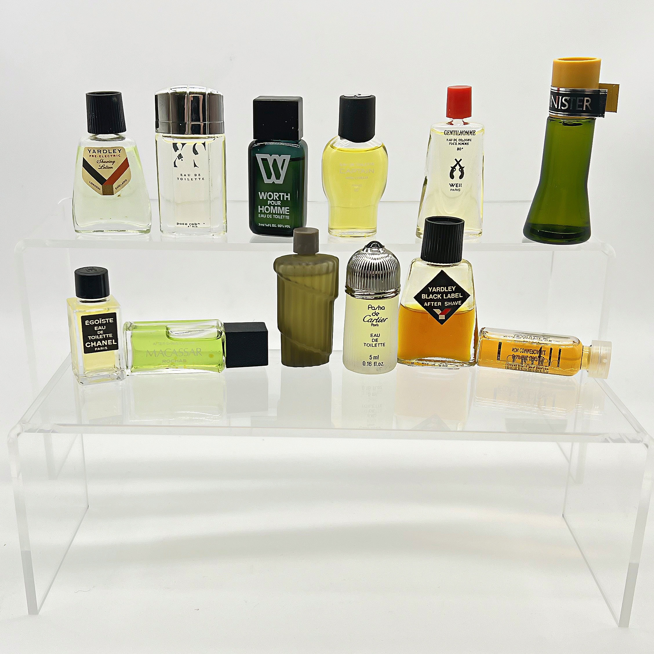 ヴィンテージミニチュアメンズ香水コレクション：90年代のデザイナーの