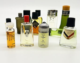 ヴィンテージミニチュアメンズ香水コレクション：90年代のデザイナーの