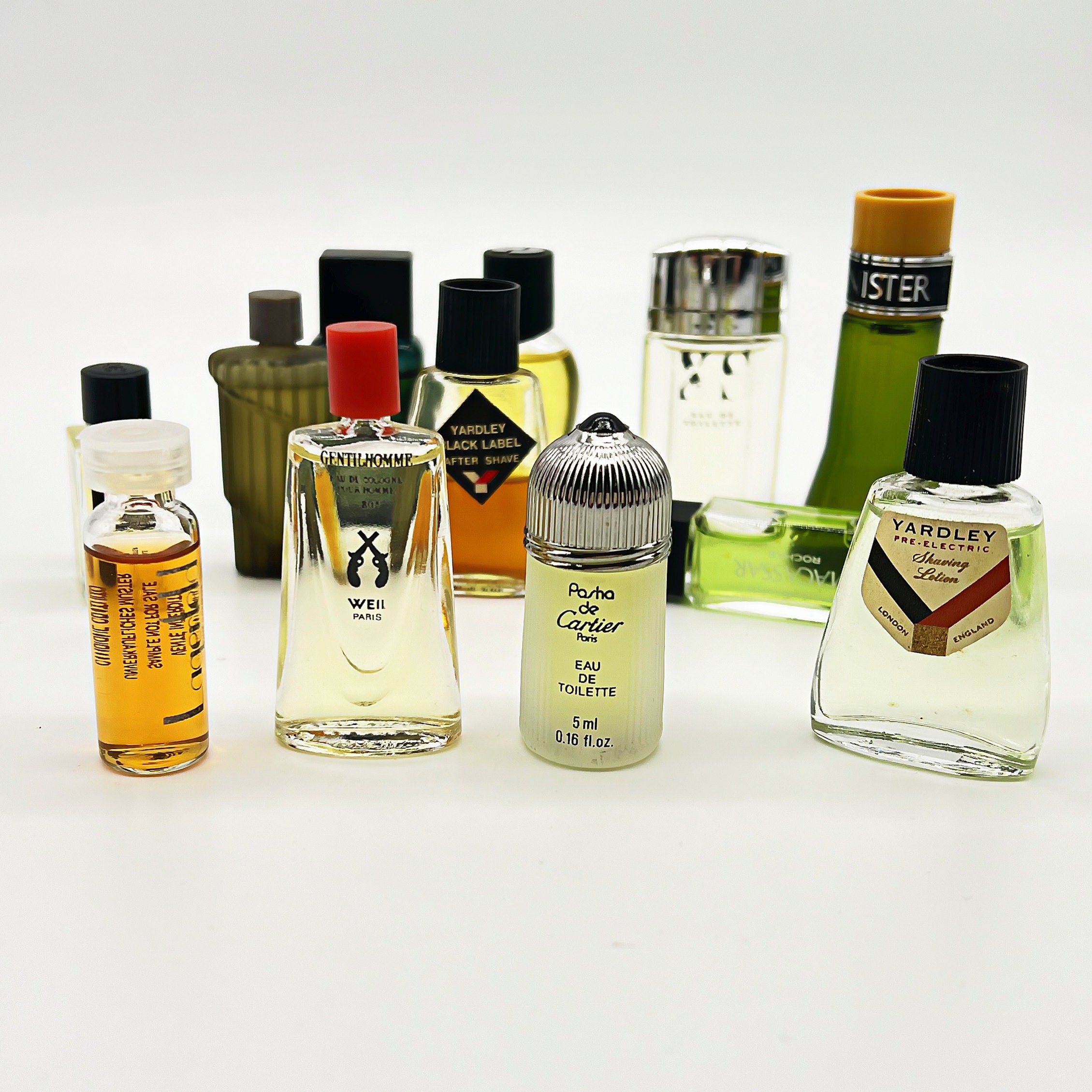 ヴィンテージミニチュアメンズ香水コレクション：90年代のデザイナーの