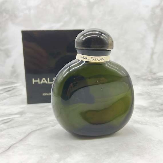Vintage Halston 1-12 Cologne: 1980s Men's Fragrance, Unique Bottle