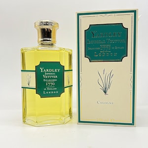 Imperial Vetyver (1196) di Yardley Colonia 250 ml/8.4 fl.oz. Fragranza Splash (non spray) per donna e uomo, vintage raro, ottima idea regalo