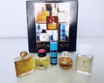Vintage Y. Saint Laurent Collectible Miniatures ,OPIUM ,YVRESSE