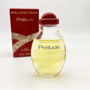 Vintage &quot;Prelude&quot;(1982)Balenciaga Eau de Toilette 50 ml/1.7 fl.oz.Splash (not spray) Sored in Original Box,Women&#39;s Fragrance, Discontinued