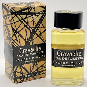 Cravache (1963) di Robert Piguet Eau de Toilette 120 ml/4 fl.oz. Splash (non spray) Fragranza da uomo vintage fuori produzione
