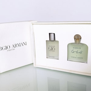 Miniatures &quot;Acqua di Giò&quot; (1995) by Giorgio Armani Parfums Casket Mini EDT (2 x 5 ml./.17 fl.oz.) for Her and for Him